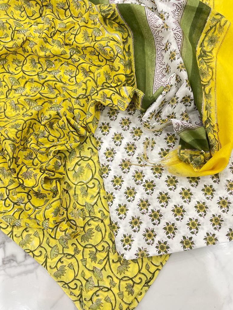 Yellow Silk Blend Printed SuitM in 2024