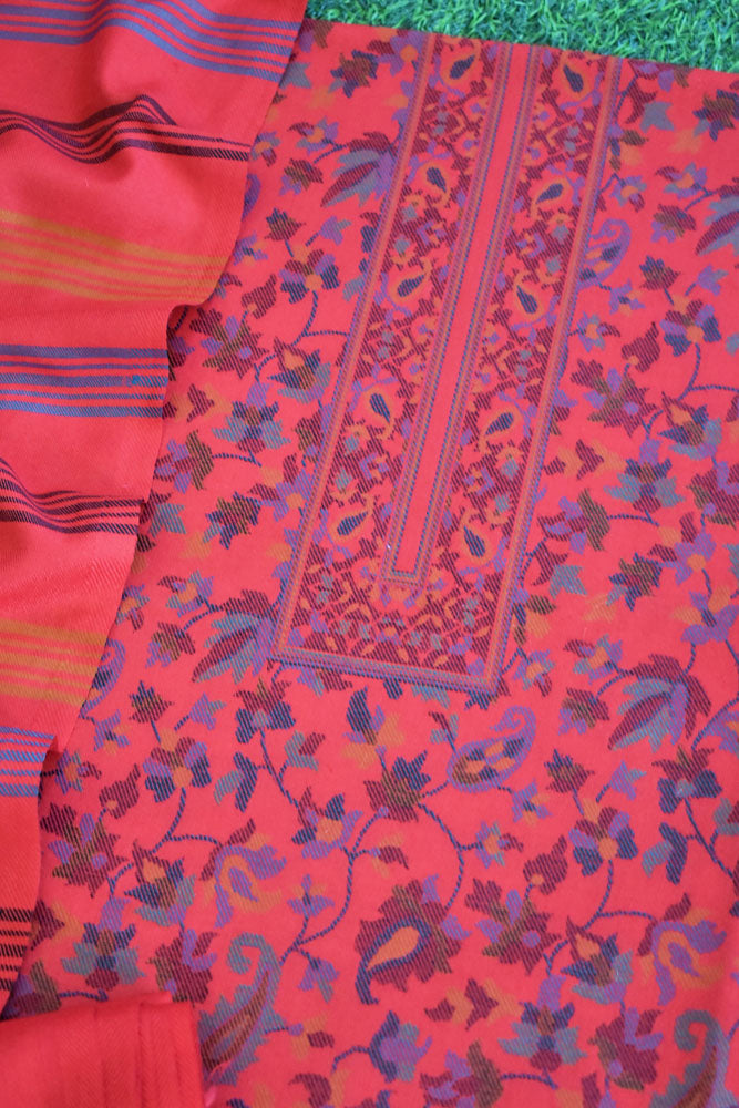 Beautiful Woolen Suit fabric with Woven patterns