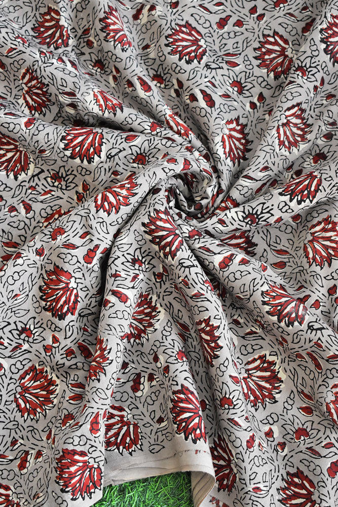 Beautiful Muslin Hand Block Print Fabric - 2.5 mtrs cut