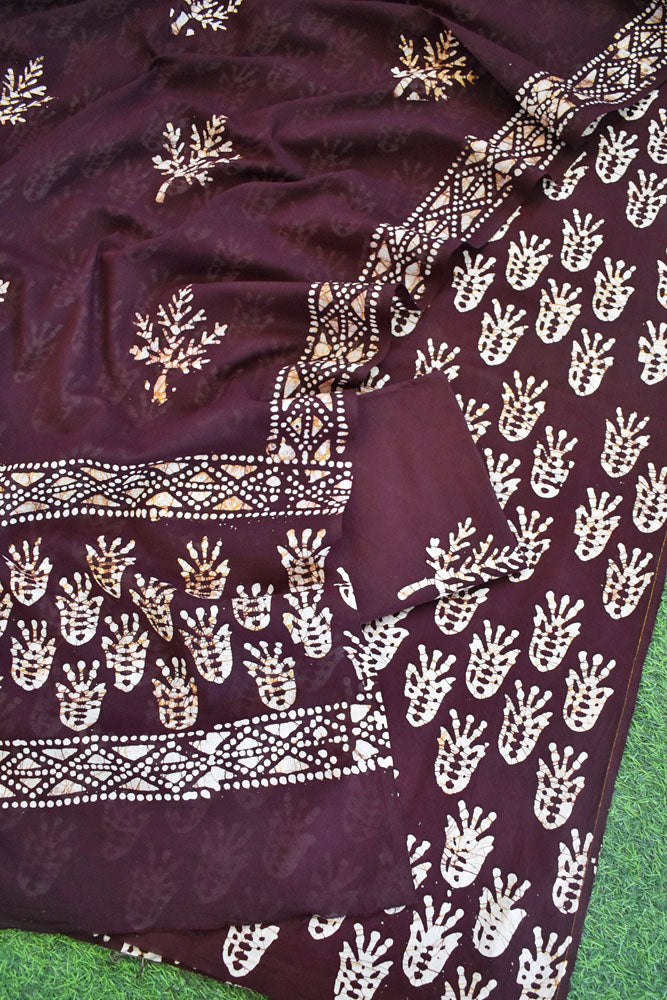 Beautiful Batik Cotton Unstitched suit fabric