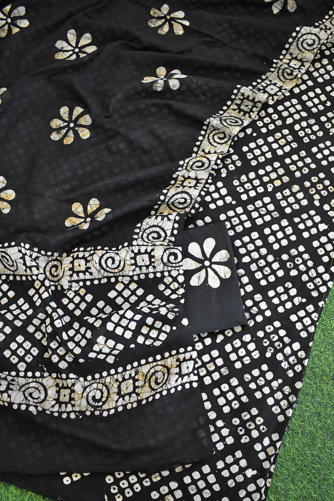 Beautiful Batik Cotton Unstitched suit fabric