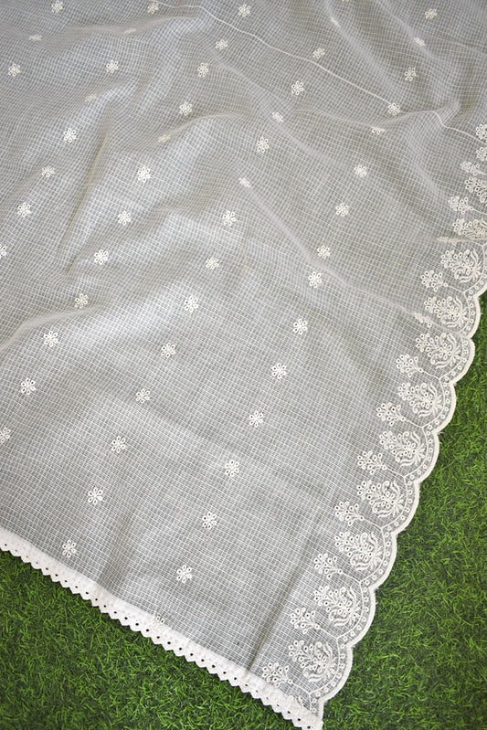 Gorgeous Self Embroidered Kota Doria Dupatta