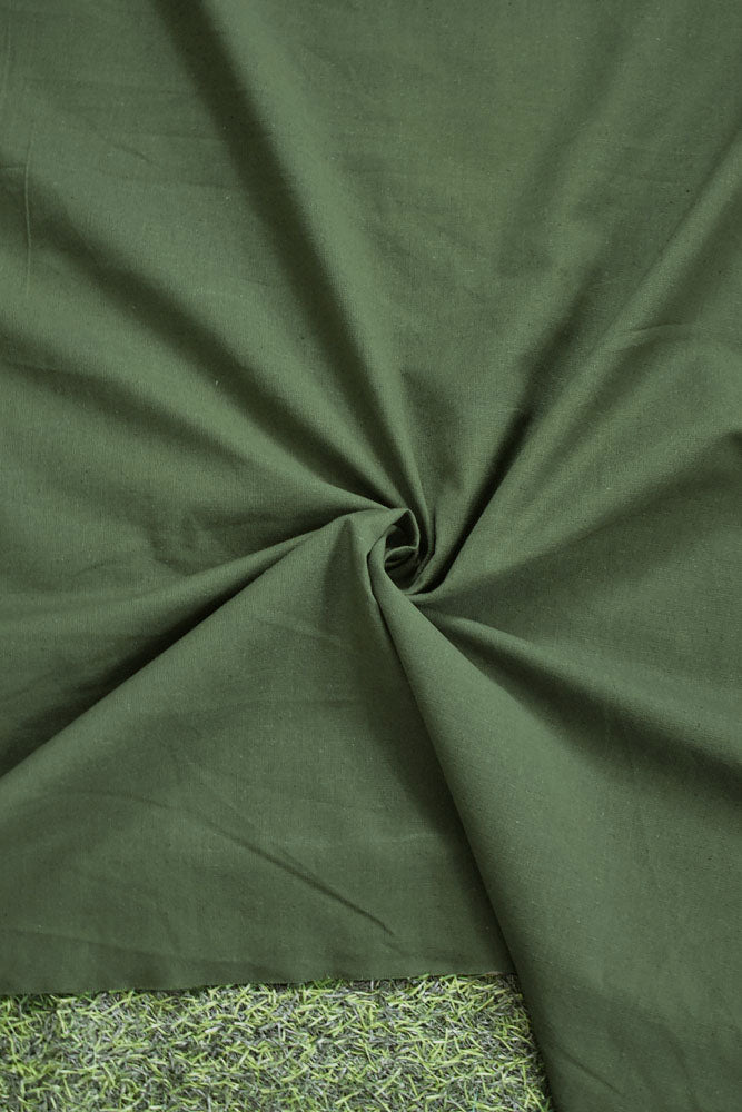 Handwoven cotton fabric - Green color