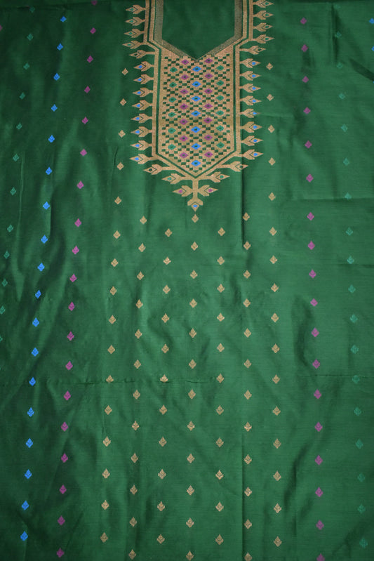 Festive Cotton Silk Jamdani Kurta Fabric ( 2.5 mtrs)