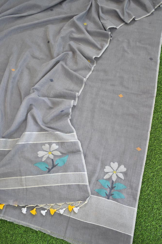 Kalakriti : Beautiful Hand Woven Soft Cotton Jamdani Kurta Fabric & Dupatta set