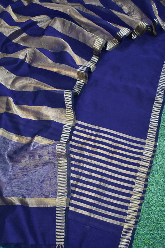 Premium Handwoven Pure Maheshwari Silk & Tissue weave  kurta fabric & dupatta set