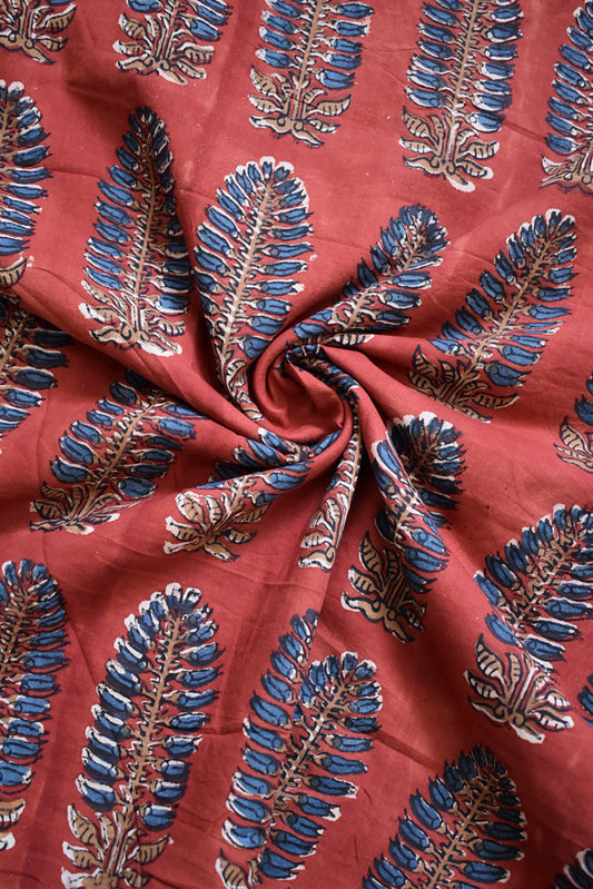 Hand Block Printed Running Soft Cotton Fabric - 2.5 mtrs