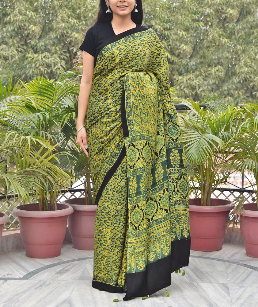 Ajrakh Sarees – India1001.com