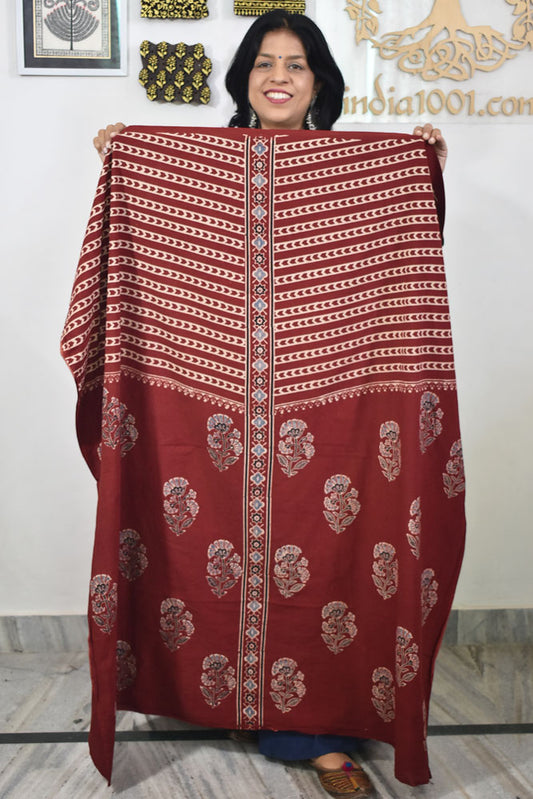 Designer Ajrakh cotton kurta fabrics - 2.5 mtrs