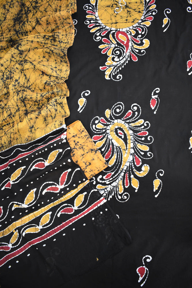 Beautiful Batik Cotton Unstitched suit fabric