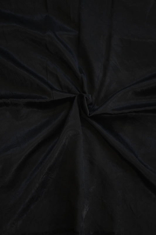 Plain Mashru Fabric - Black - 2.5 mtrs & 3 mtr option