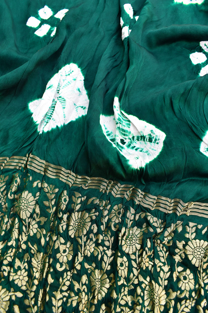 Beautiful Hand Crafted Shibori Modal Silk Dupatta with Tissue Lagdi patta palla