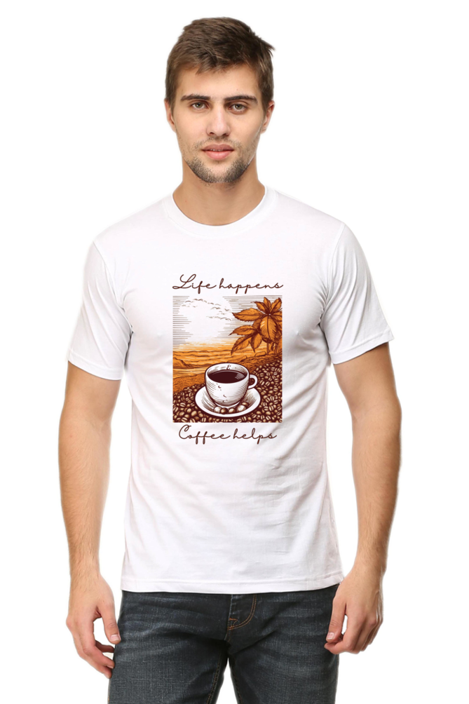 Life happens, Coffee helps - Classic Unisex T-shirt