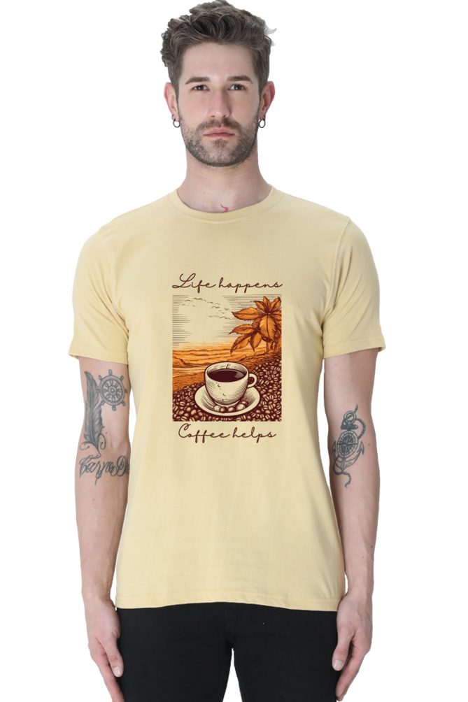 Life happens, Coffee helps - Classic Unisex T-shirt