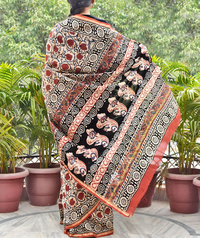 chanderi kalamkari sarees by indigo mart, chanderi kalamkari sarees, INR  850 / Piece ( Approx ) | ID - 3192262