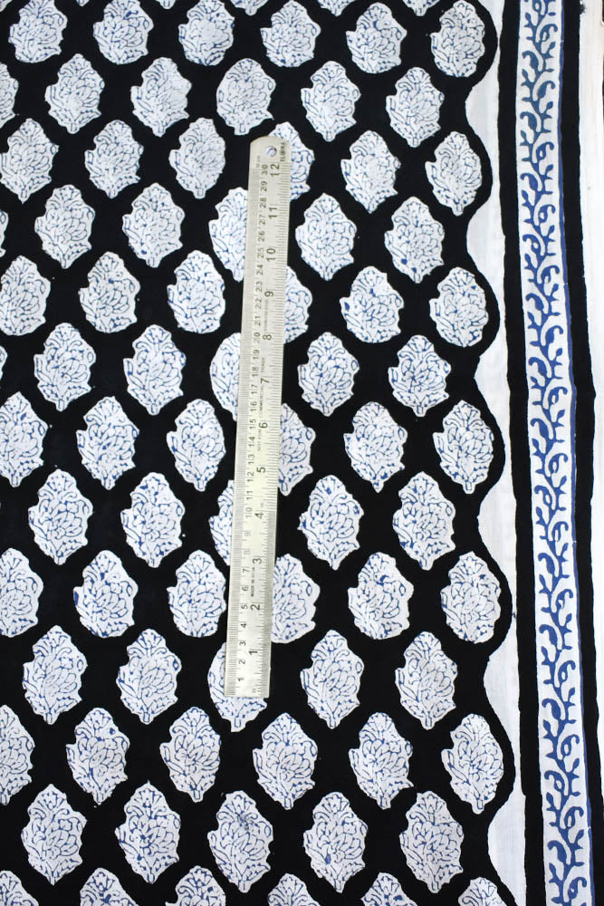 Beautiful Block Printed Running Cotton Fabric ( 2.5 mtrs cut)